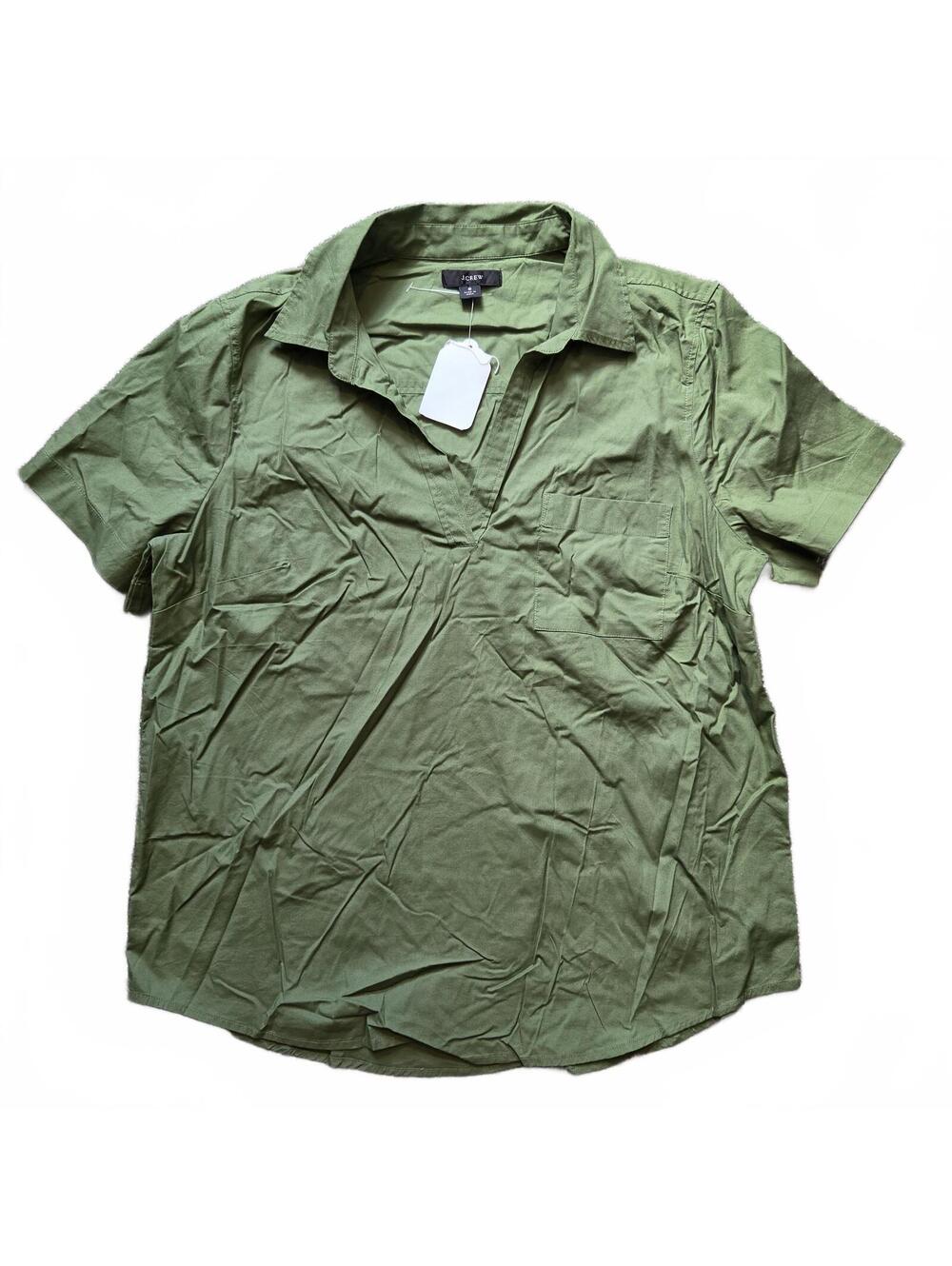 J.Crew Olive Green Short Sleeve Shirt Size Small